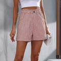 Stribede Shorts Mid Waist Strand Komfort | Isadora