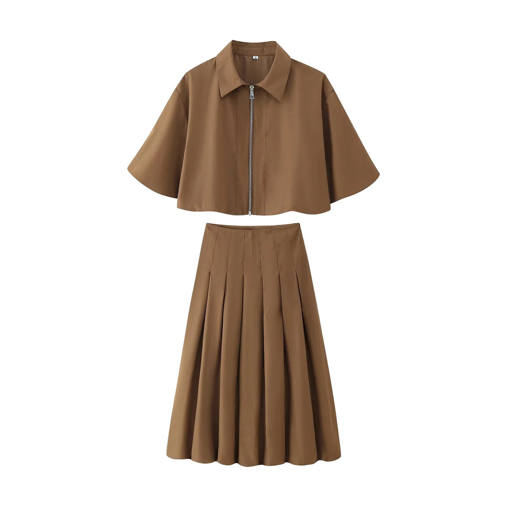 2-Delssæt Slim Fit A-line Elegant Kontor | Virella