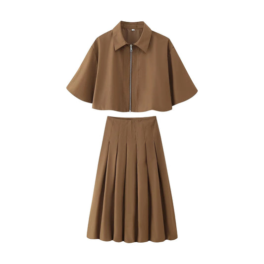 2-Delssæt Slim Fit A-line Elegant Kontor | Virella