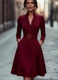 Kjole V-Hals Elegant Slim Pasform | Novira