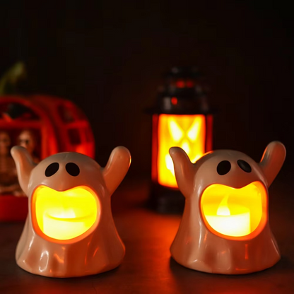 Halloween Ghost LED Lamp – Battery Operated Decoration