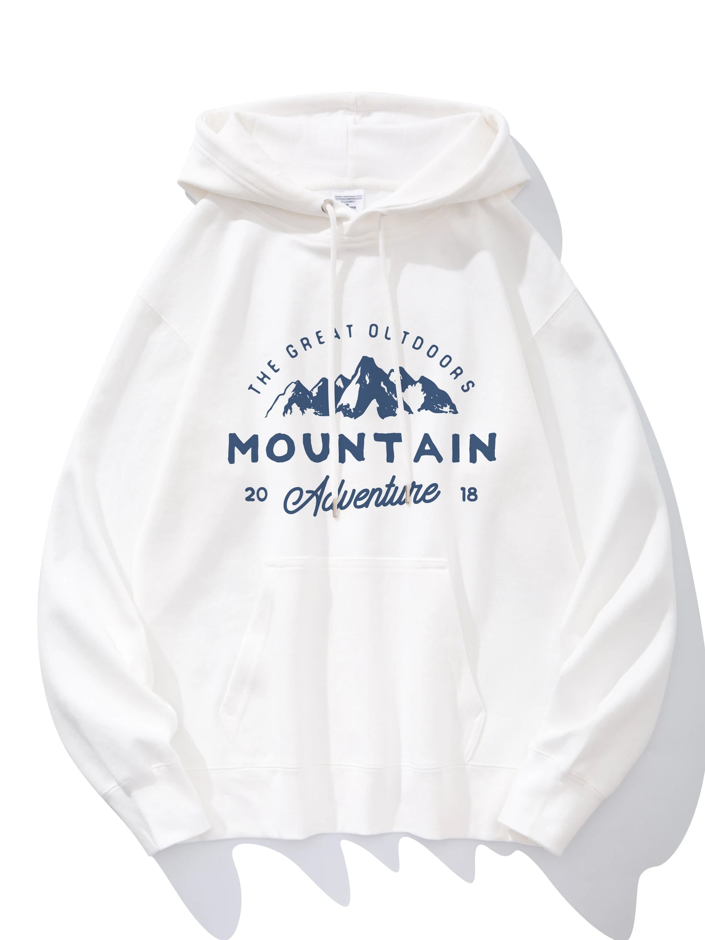 Unisex Let Hoodie med Tekstprint – Casual Hættetrøje til Forår & Efterår