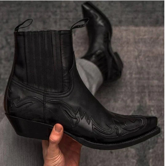 Herre Cowboystøvler Vintage Læder Syninger | Torvik