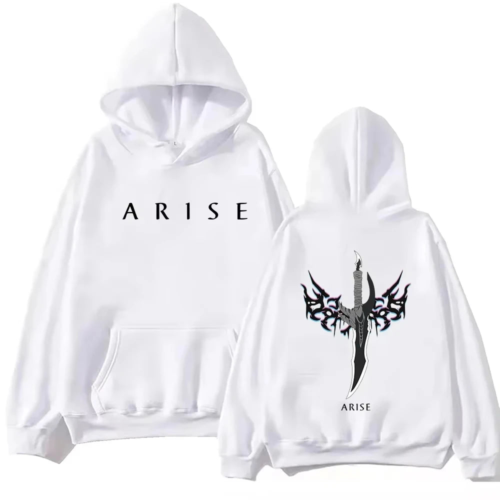 Arise Hoodie – Fleece Hættetrøje med Mørkt Print