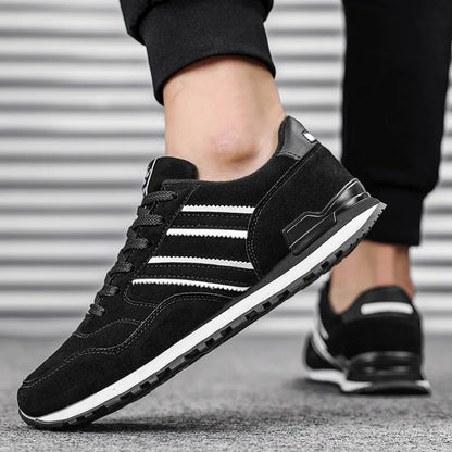 Sneakers tekstil snørelukning fleksibel gummisål komfort | Tavero