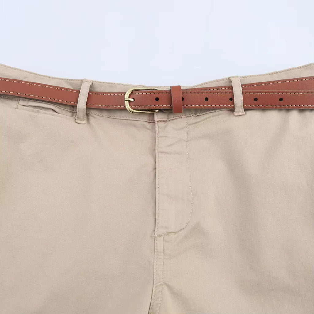 Dameshorts Løs Pasform Bælte Komfort | Freyla