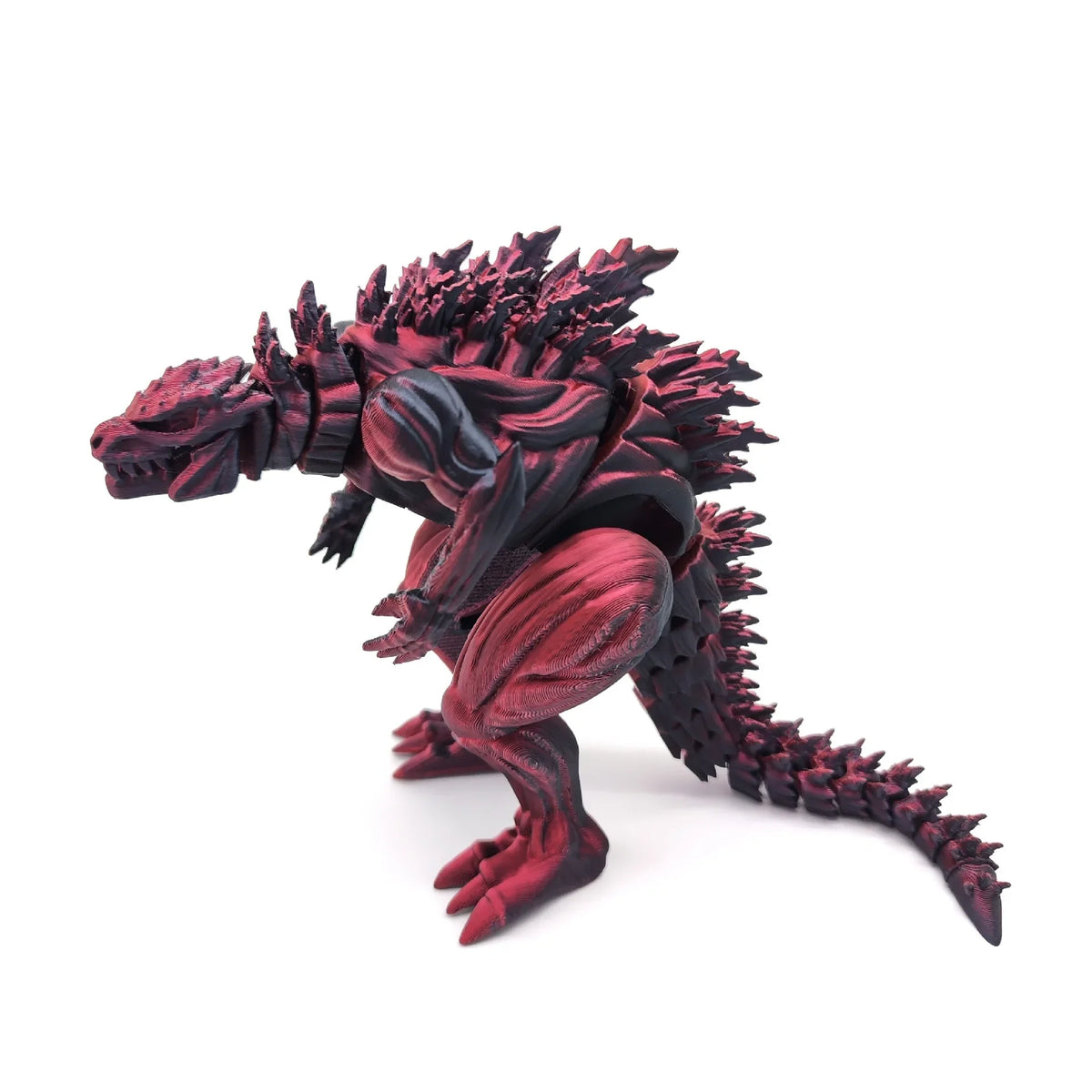 3D-printet dinosaurfigur med bevægelige led roterbare dele muskuløst design | DinoMax