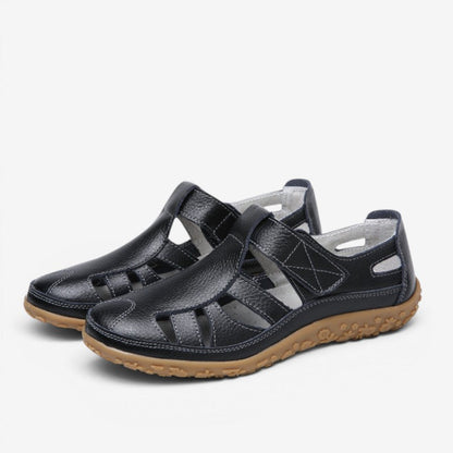 Damesandaler Komfortabel Læder Velcro | Solveig