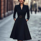 Kjole V-Hals Elegant Slim Pasform | Novira