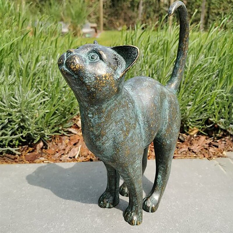 Kattefigur Naturtro Have Dekoration | Felinao