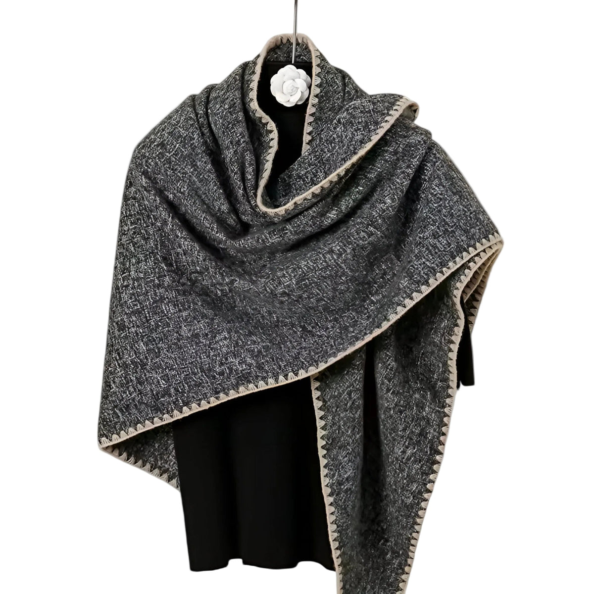 Trekanttørklæde til kvinder pashmina let ensfarvet sjal til lag-på-lag styling | Sofía