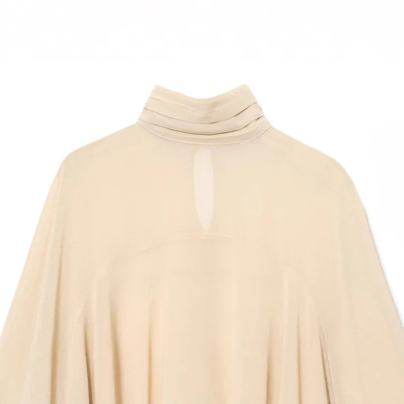 Bluse Cape Loose Chiffon Elegant | Zyrel