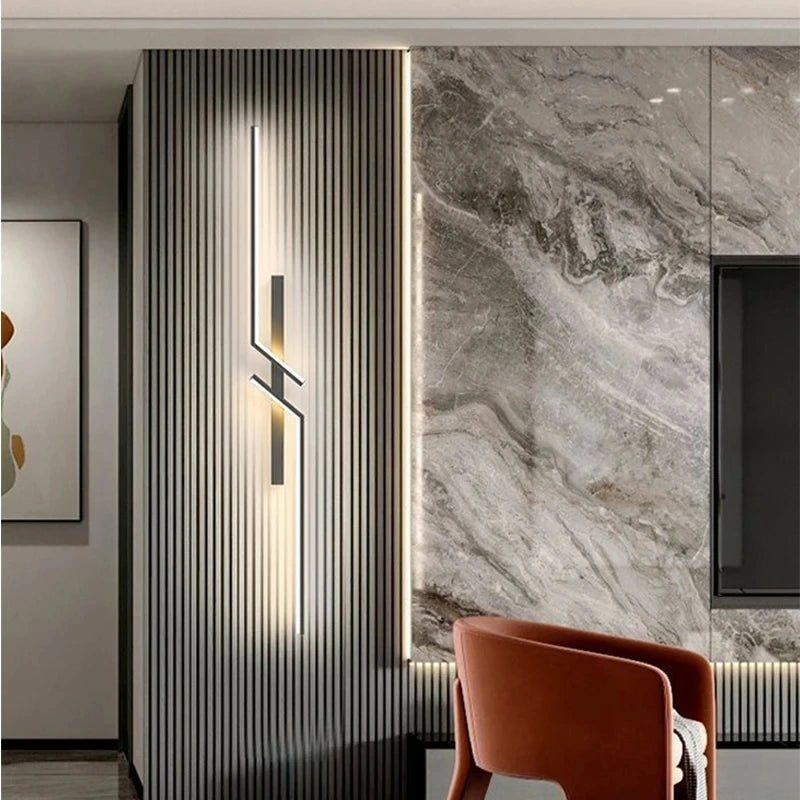 Moderne LED Væglampe Aluminium Sort | Lucro