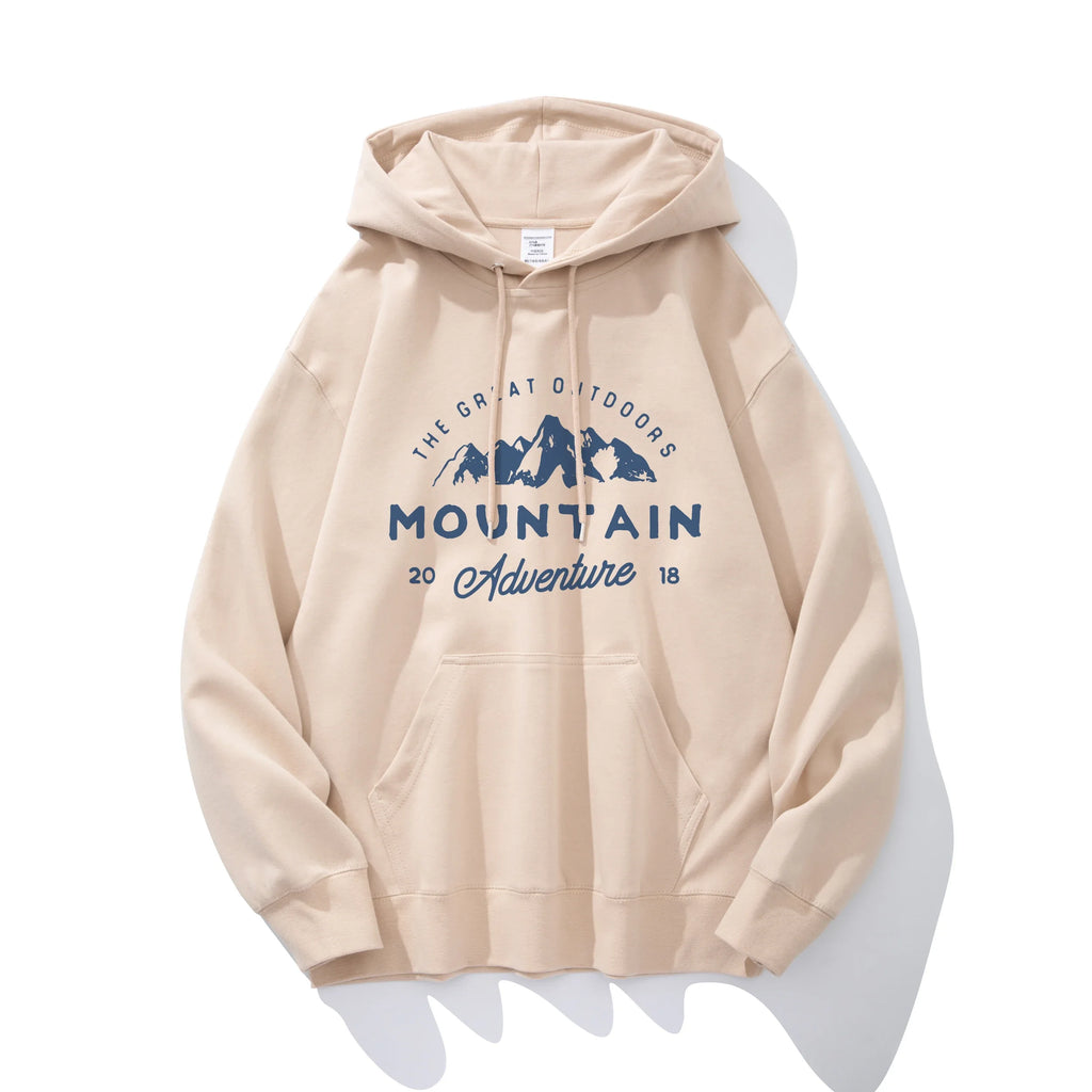 Unisex Hoodie Tekstprint Oversized Pasform Let Polyester Streetwear Komfort | Norex