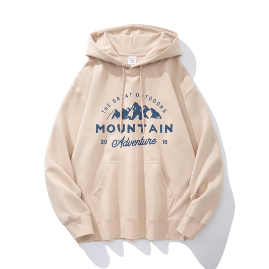 Unisex Let Hoodie med Tekstprint – Casual Hættetrøje til Forår & Efterår