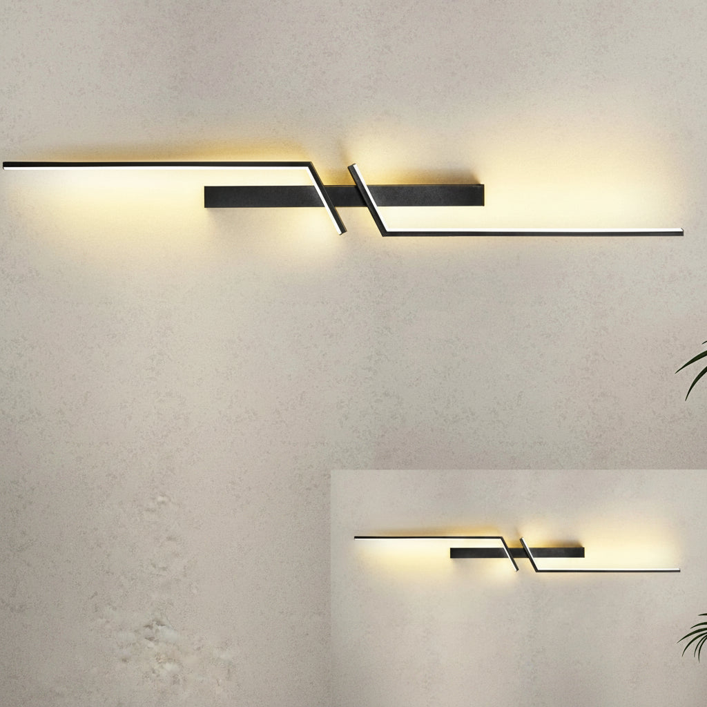 Moderne LED Væglampe Aluminium Sort | Lucro