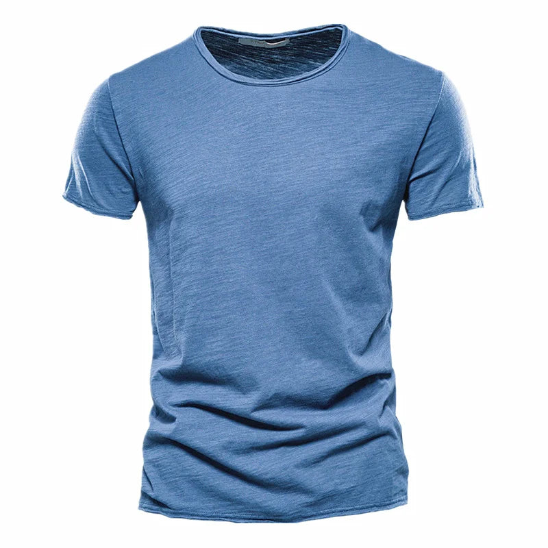 Orvex Linen Kortærmet Herre T-Shirt Bomuld Rund Hals Sommer Casual