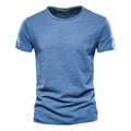 Orvex Linen Kortærmet Herre T-Shirt Bomuld Rund Hals Sommer Casual