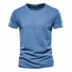 Orvex Linen Kortærmet Herre T-Shirt Bomuld Rund Hals Sommer Casual