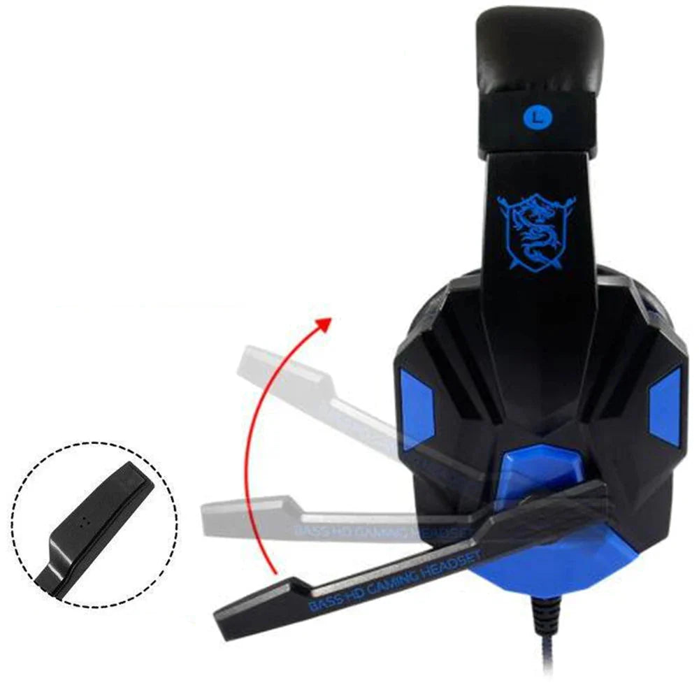 Gaming Headset 120° Justerbare og Foldbare Mikrofon| Ravelo