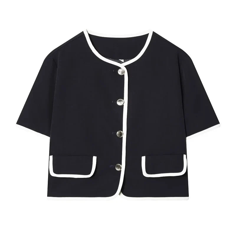 Cropped Blazer Praktiske Lommer | Eliah