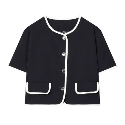 Cropped Blazer Praktiske Lommer | Eliah