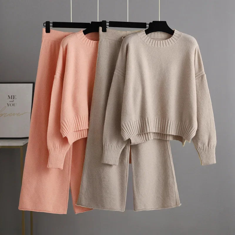 Strik Sæt Oversized Komfort Casual | Norixa