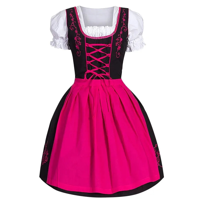 Oktoberfest dirndl kjole til kvinder i polyester med middelalderinspireret design | Madeleine