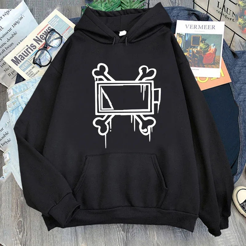 Unisex Hoodie Geometrisk Mønster Let Polyester Casual Komfort | Xyron
