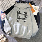 Unisex Hoodie Geometrisk Mønster Let Polyester Casual Komfort | Xyron