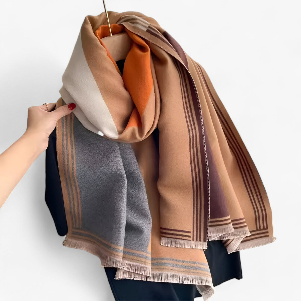 Tørklæde Oversized Geometrisk Multifunktionelt Styling | Virel