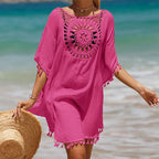 Strandkjole Hæklet Let Sommer Coverup | Solmira