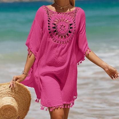 Strandkjole Hæklet Let Sommer Coverup | Solmira