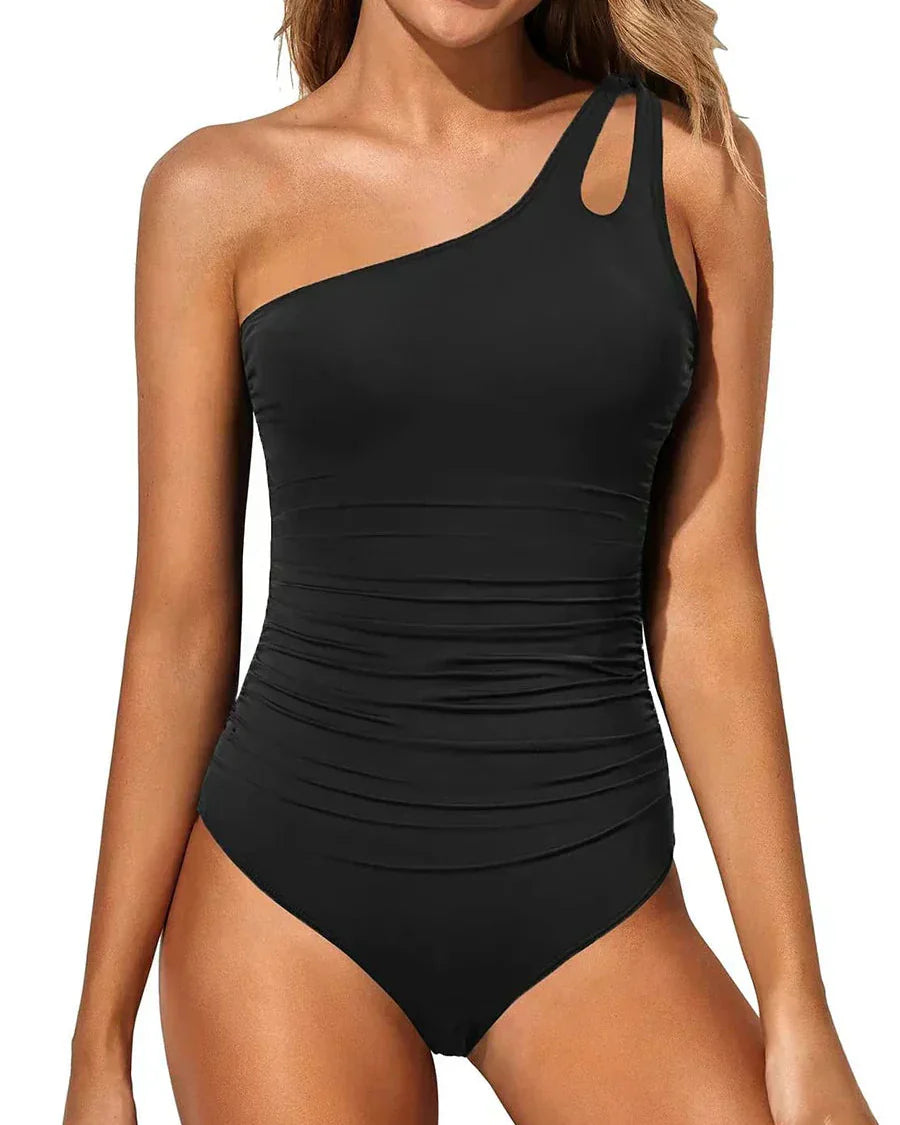 Badedragt asymmetrisk shaping stretch sommer | Alvara