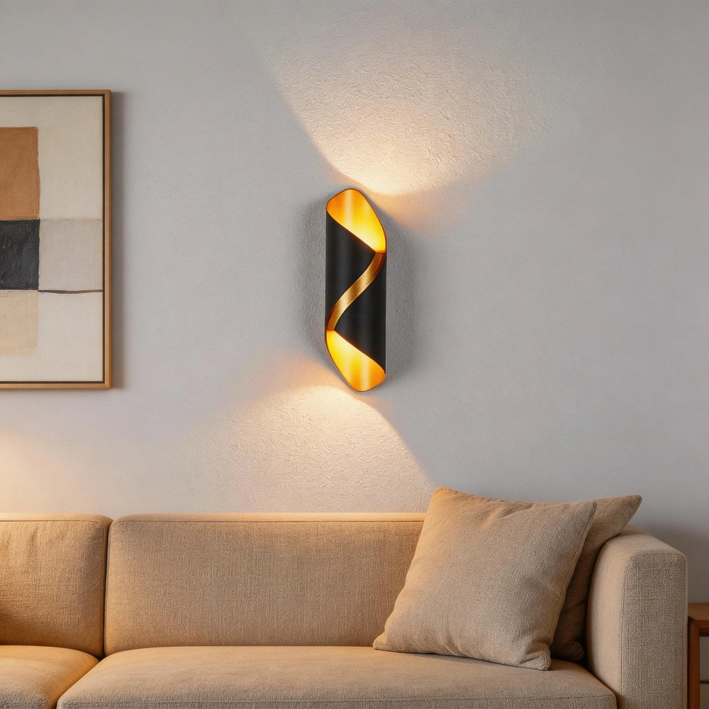 Væglampe LED Spiral Design Aluminium Udendørs Indendørs | Belaro