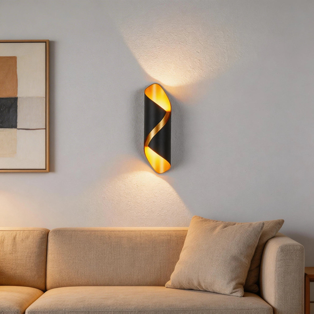 Væglampe LED Spiral Design Aluminium Udendørs Indendørs | Belaro