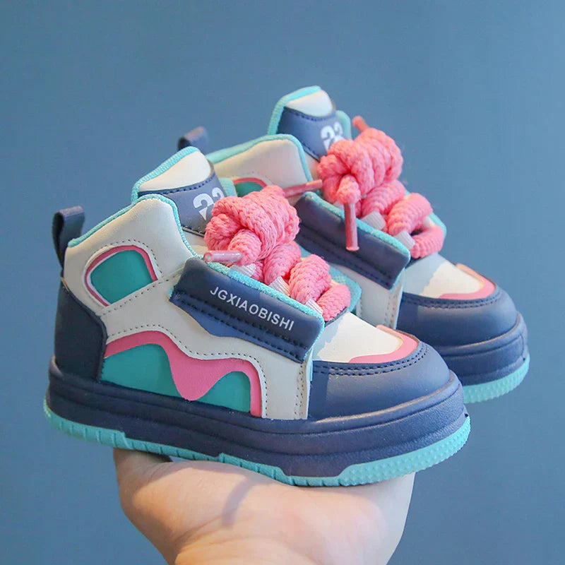 Børnesneakers High Top Snørelukning Stabilitet | Calvero