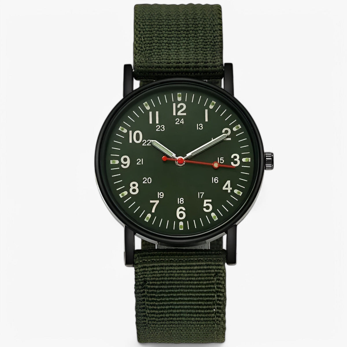 Herreur med analog urskive quartz urværk nylonrem og justerbart spænde | Carlos