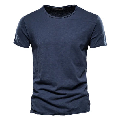 Orvex Linen Kortærmet Herre T-Shirt Bomuld Rund Hals Sommer Casual