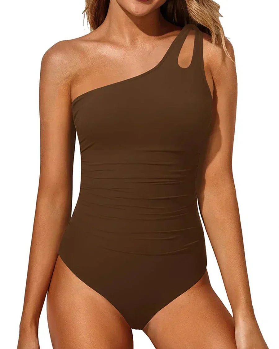 Badedragt asymmetrisk shaping stretch sommer | Alvara