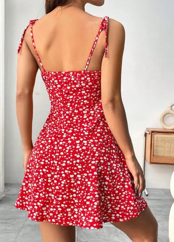 Kjole Backless Mini Sommer Slim Pasform | Velmira