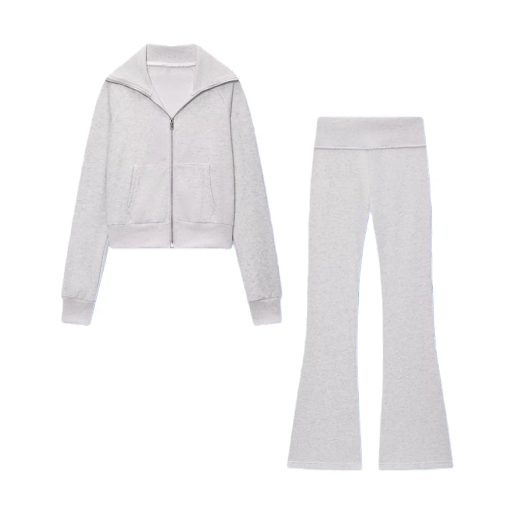 Slim Fit Dames Set Flare Broek Polyester | Isabel