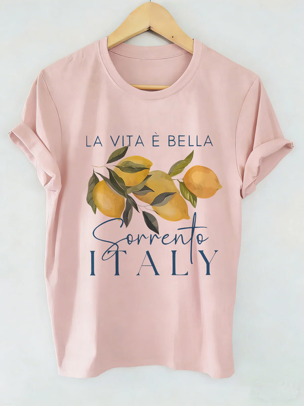 T-shirt Frugt Print Casual Sommer | Orvyn