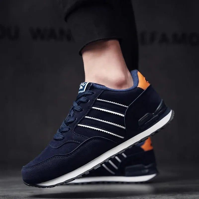 Sneakers tekstil snørelukning fleksibel gummisål komfort | Tavero