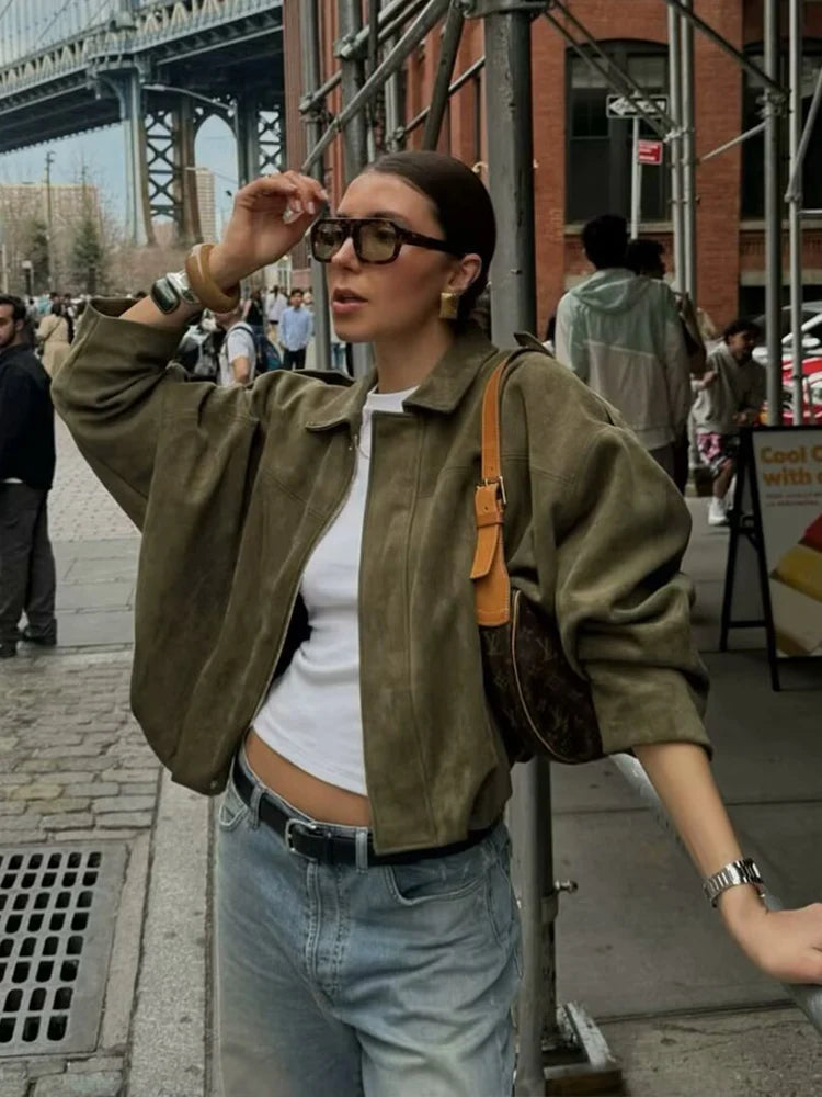 Jakke Kort Streetwear Lynlås Polyester | Virexa