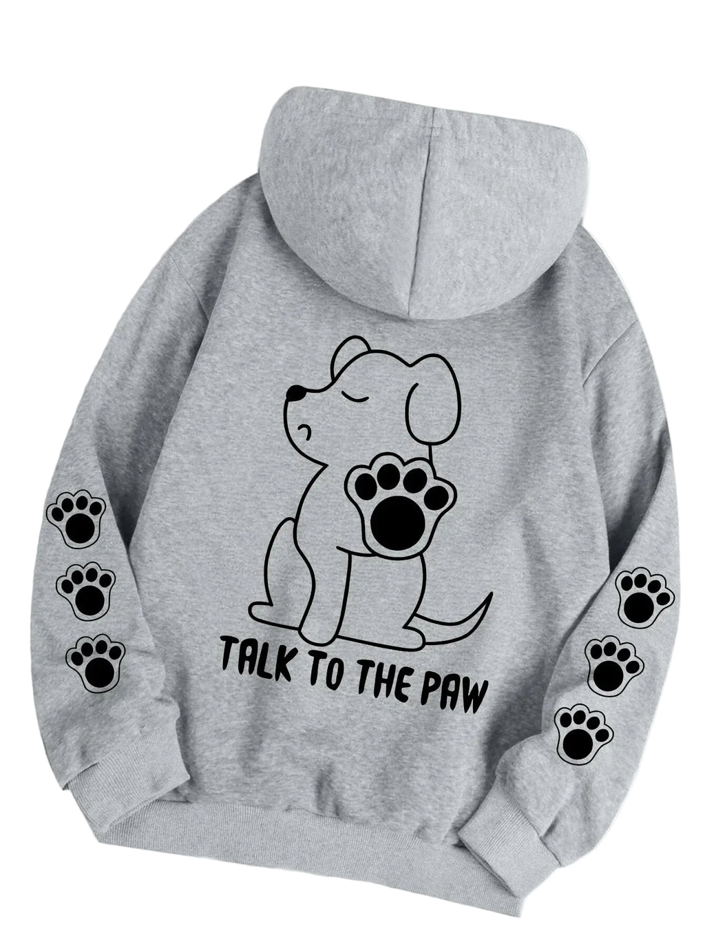 Unisex Hoodie Hundemotiv Oversized Pasform Fleeceforing Komfort | Kavro