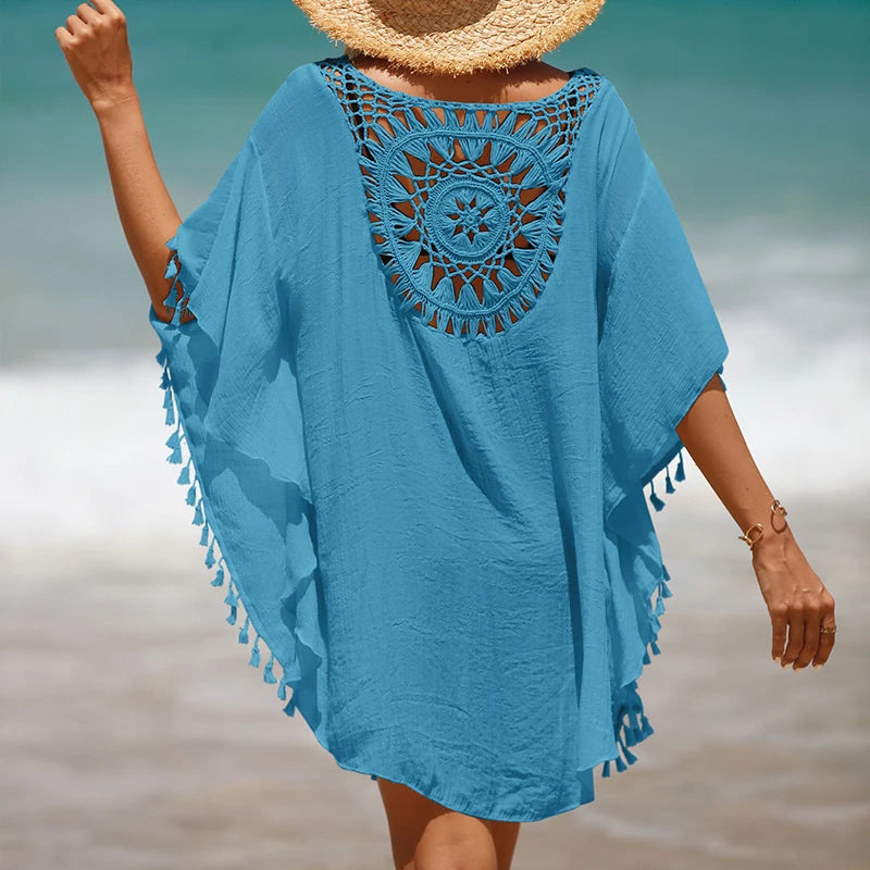 Strandkjole Hæklet Let Sommer Coverup | Solmira