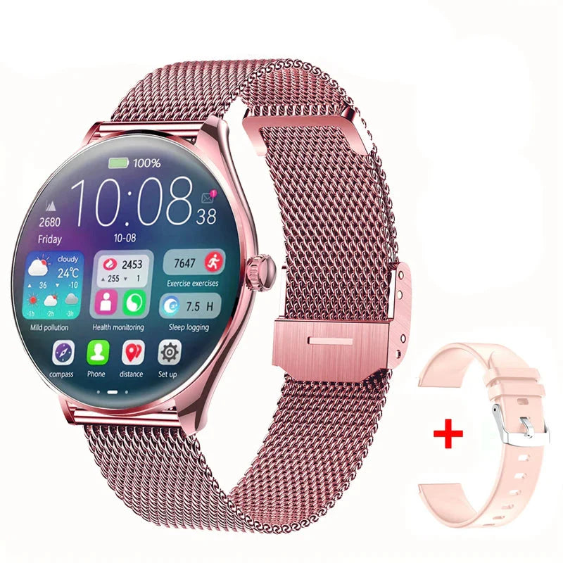Smartwatch AMOLED Skærm Bluetooth Opkald Fitness | Rovento
