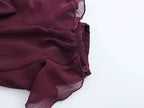 Dame Chiffonbluse V-Hals Flæser | Avelis