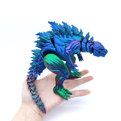 3D-printet dinosaurfigur med bevægelige led roterbare dele muskuløst design | DinoMax